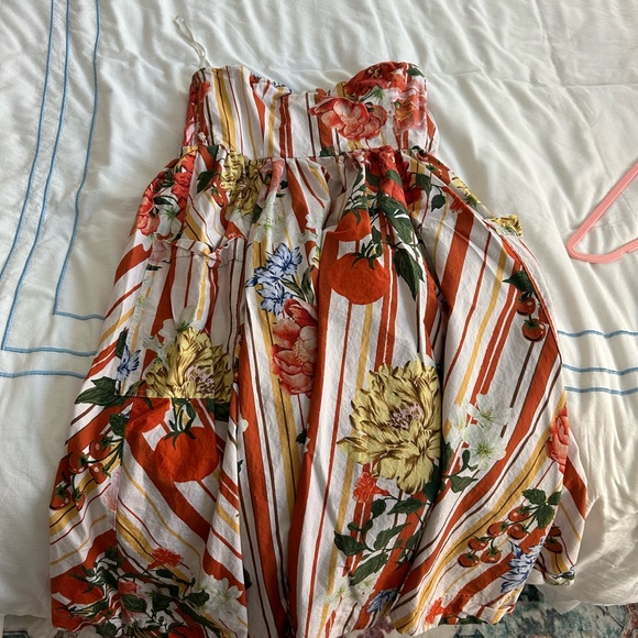 Anthropologie Multicolor Floral Midi Dress - Picture 2 of 3